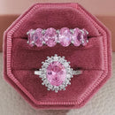 2021 neue Luxus Mode 925 Sterling Silber Rosa Engagement Ehering Ewigkeit Ring für Frauen Weihnachtsgeschenk Liebe Schmuck Z2