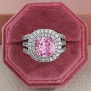 2021 neue Luxus Mode 925 Sterling Silber Rosa Engagement Ehering Ewigkeit Ring für Frauen Weihnachtsgeschenk Liebe Schmuck Z2