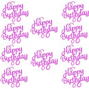 10pcs Gittler Happy Birthday Cake Topper Bling Sparkle Decoration Sign Happy Birthday Cake Topper Girl`s Birthday Dessert Decor