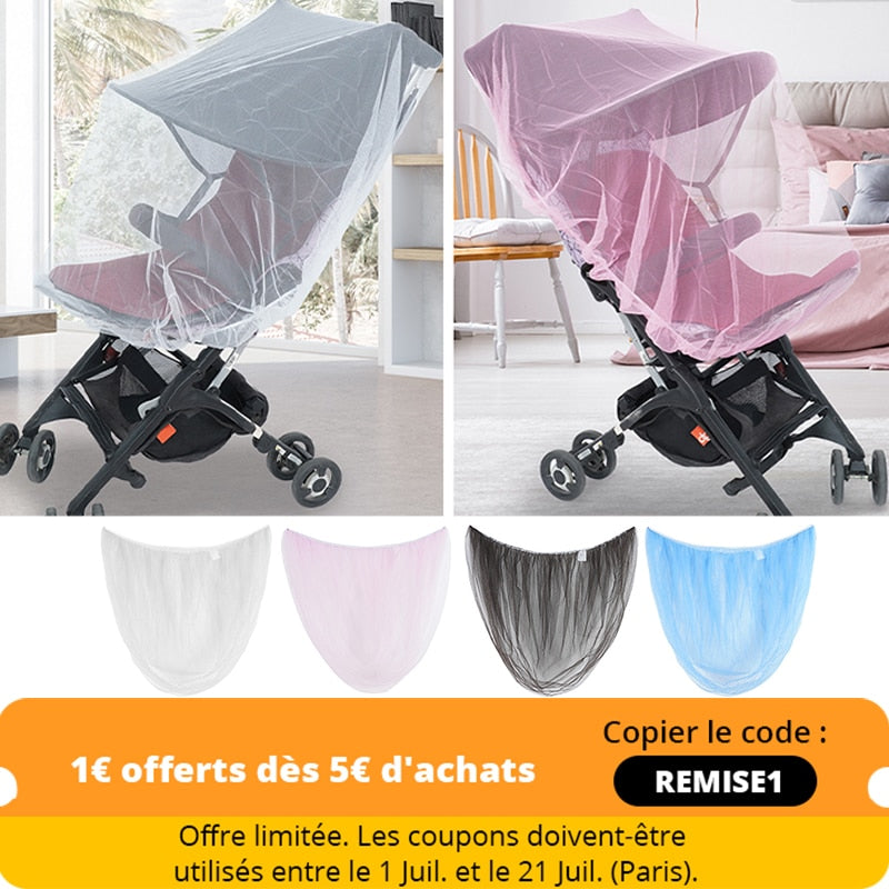 Cochecito de bebé Cochecito Mosquito Insect Shield Net Safe Infants Protection Mesh Accesorios para cochecito Mosquito Net 150cm