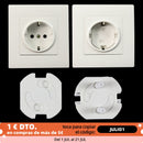 10 Uds toma de corriente de la UE toma de corriente para bebés y niños protección de seguridad para niños protección antichoque eléctrico enchufes Protector cubierta giratoria