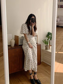 CMAZ 2021 verano largo lunares vestidos casuales negro blanco cuello redondo vestido de vacaciones elegante Boho ropa de fiesta 58031 #