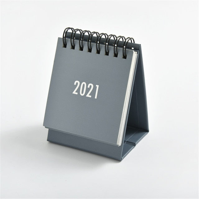2021 2022 Simple negro blanco gris serie calendario de escritorio doble horario diario planificador de mesa Agenda anual organizador Oficina