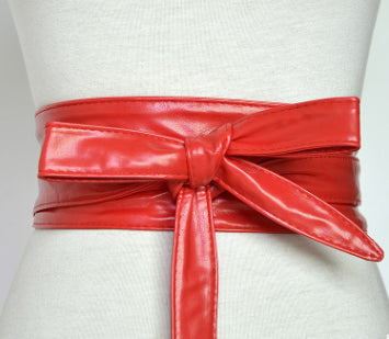 Cinturón con cordones para mujer, nuevos cinturones con lazo para mujer, cinturón con lazo ancho más largo, corbatas, lazo, decoración de vestido para mujer, moda Pu 2020 para adultos