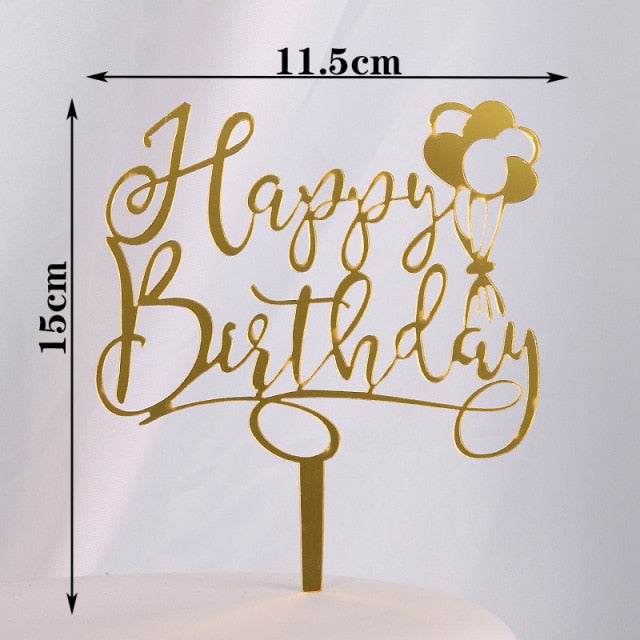 Alles Gute zum Geburtstag Tortenaufsatz Acryl Brief Tortenaufsatz Partyzubehör Alles Gute zum Geburtstag Schwarze Tortendekoration Junge 33 Designs
