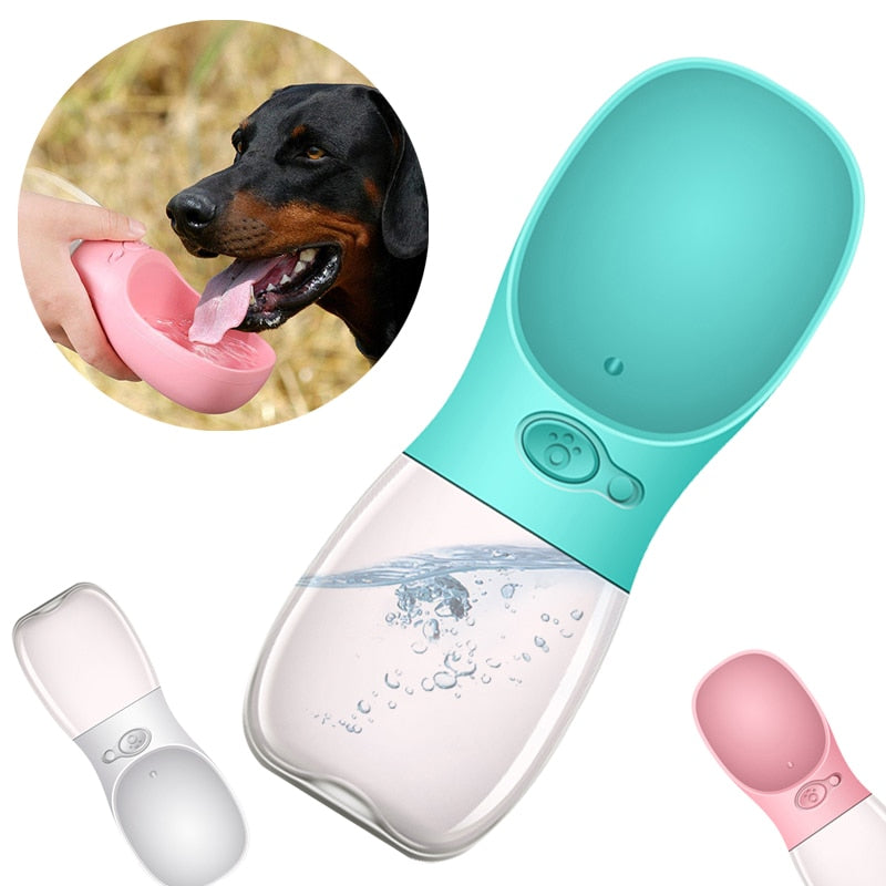 Botella de agua para perros y mascotas, botella portátil para perros pequeños, medianos y grandes, comedero para beber, cuenco de agua para viajes al aire libre, dispensador de productos para mascotas