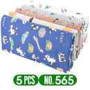 Teramila, 5 unidades por paquete, tela de algodón con estampado de flores para costura de vestidos, telas de retazos, artesanía DIY, costura acolchada