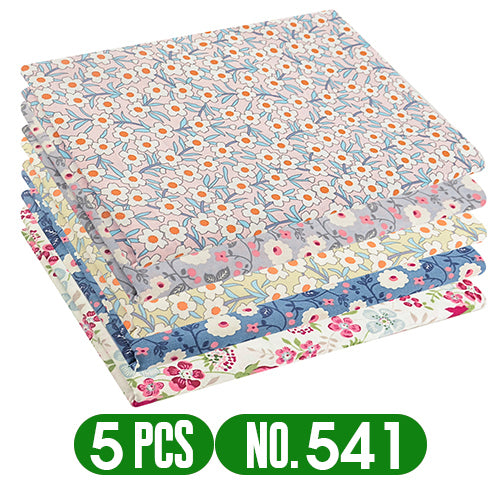 Teramila 5 PCS/Pack Cotton Fabirc Flower Printed Cloth For Dress Sewing Patchwork Fabrics DIY Handicraft Quilting Needlework