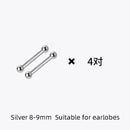 La Monada Sterling Silver Stud Earrings Women Two Ball Fine 925 Silver Jewelry Woman Earrings Stud Silver 999 Keep Piercing Nut