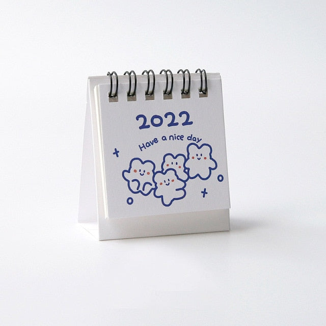 Mohamm 1 STÜCK 2022 Niedlicher Kreativer Mini-Tischkalender Dekoration Schreibwaren Schulbedarf