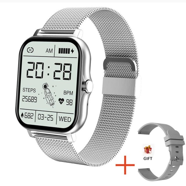 2021 nuevo reloj inteligente para mujer para hombre, pantalla a Color de 1,69 ", rastreador de actividad completamente táctil, reloj inteligente para hombre y mujer para Android IOS + BOX