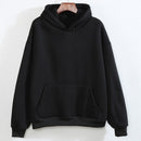 Übergroße Kapuzen-Sweatshirts Damen Schwarz Hoodie Damen Sweatshirt Hoodies Damen Langarm Lässige Warme Pullover Kleidung