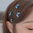 4pcs blau Schmetterling Haarnadel verträumt süße Seite Clip Haarschmuck Mädchen Pony Clip Haarnadel Wort Clip