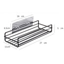Bathroom kitchen Punch Corner Frame Shower Shelf Wrought Iron Shampoo Storage Rack Holder with Suction Cup bathroom accessories