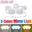 LED Vanity Mirror Light USB Makeup Vanity Light Cosmetic Hollywood Bulb Dimmable LED Wall Mirror Lamp Bathroom Dressing Table