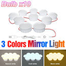 LED Vanity Mirror Light USB Makeup Vanity Light Cosmetic Hollywood Bulb Dimmable LED Wall Mirror Lamp Bathroom Dressing Table