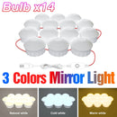 LED Vanity Mirror Light USB Makeup Vanity Light Cosmetic Hollywood Bulb Dimmable LED Wall Mirror Lamp Bathroom Dressing Table