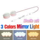 LED Vanity Mirror Light USB Makeup Vanity Light Cosmetic Hollywood Bulb Dimmable LED Wall Mirror Lamp Bathroom Dressing Table