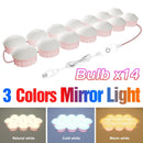 LED Vanity Mirror Light USB Makeup Vanity Light Cosmetic Hollywood Bulb Dimmable LED Wall Mirror Lamp Bathroom Dressing Table