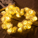 USB/Battery Operated 10/20/40 LED Rose Flower String Lights Artificial Flower Bouquet Garland for Valentine&