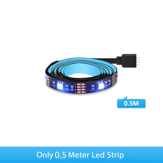USB-TV-LED-Streifen RGB-Band Tuya Smart Wifi Flexibles Licht Lampe Bildschirm TV-Hintergrundbeleuchtung Unterstützung Alexa Google 50CM 1M 2M 3M 4M 5M