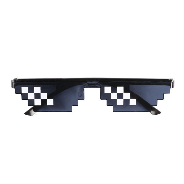 CellDeal hombres mujeres 8 bits codificación Pixel Thug Life mosaico gafas de sol de moda Cool Super Party divertido Vintage tonos gafas