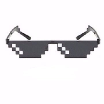 CellDeal Männer Frauen 8 Bit Codierung Pixel Thug Life Mosaik Brille Sonnenbrille Trendy Cool Super Party Lustige Vintage Shades Eyewear