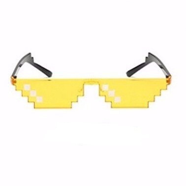 CellDeal Men Women 8 Bit Coding Pixel Thug Life Mosaic Glasses Sunglasses Trendy Cool Super Party Funny Vintage Shades Eyewear