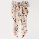 New Women Large Bow Hairpin Summer Chiffon Big Bowknot Stain Bow Barrettes Women Solid Color Ponytail Clip Hair Accessories