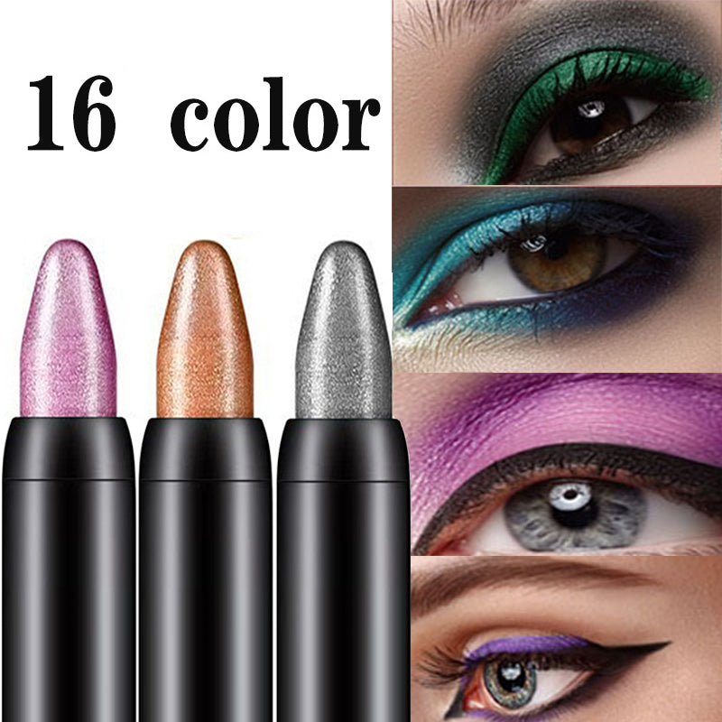 Pearlescent silkworm eyeshadow pen lasting waterproof and not blooming Shiny pearlescent gel pen 16 color eye shadow pen