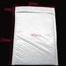 Bulk 50 Shockproof White Foam Envelope Bag Self-sealing Padded Mail Bubble Bag Envelope Shipping Office Packaging Parcel