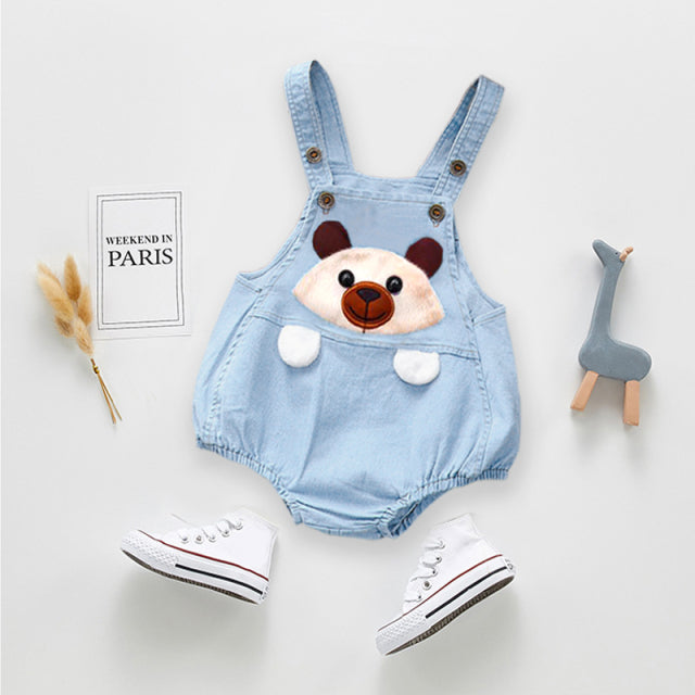 IENENS Kids Baby Jumper Boys Girls Clothes Pants Denim Shorts Jeans Overalls Toddler Infant Jumpsuits Newborn Clothing Trousers