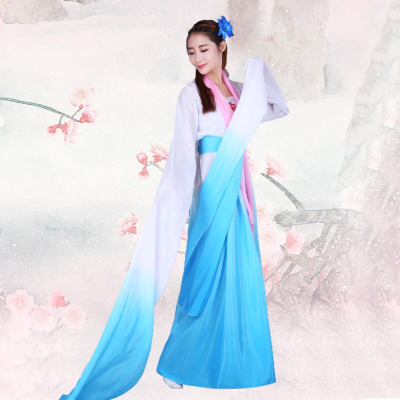 Klassisches Hanfu-Ärmel-Tanzkostüm Weiblicher chinesischer Stil-Kostüm-Tanz-Ji-Tanz-Kostüm-Ärmel-Tanz