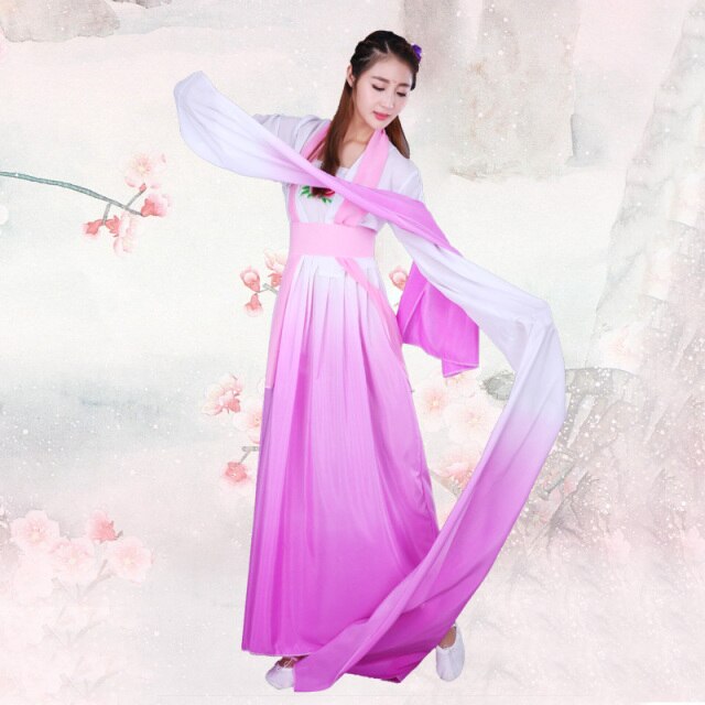 Classical Hanfu Sleeve Dance Costume Female Chinese Style Costume Dance Ji Dance Costume Sleeve Dance
