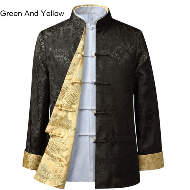 Tang Suit 10 Colors Chinese Style Blouse Shirt Traditional Chinese Clothing Fo Rmen's Jacket Kung Fu Clothing Both Sides Party