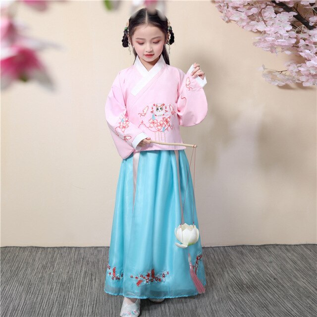 National Clothing Cosplay Stage Performance Big Sleeve Cross Collar  Tang Suit traditional hanfu