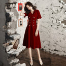 Women White Solid Retro French Temperament Slim Dress New Arrival Daily Simple Dress