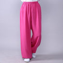 Erwachsene Unisex Kung Fu Kleidung Wushu Tai Chi Hose Leinen Plus Größe Elastische Kampfkunst Frau Yogahose Morgenübungskleidung