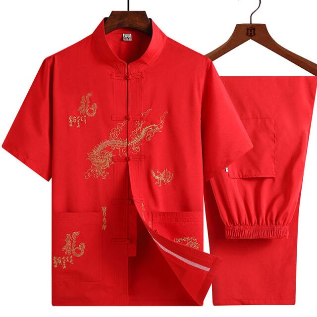 Tang summer short sleeve men's suit