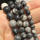 Natural Black Agates Onyx Stone Beads Smooth Round Loose Spacer Beads For Jewelry Making DIY Bracelets 15&#39;&#39; 4/6/8/10/12/14mm