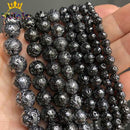 Natural Black Agates Onyx Stone Beads Smooth Round Loose Spacer Beads For Jewelry Making DIY Bracelets 15&#39;&#39; 4/6/8/10/12/14mm