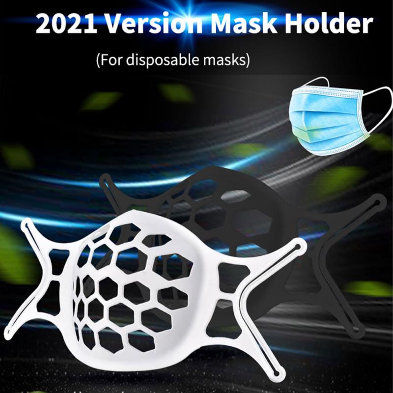 10 PCS Silikon-Gesichtsmaskenhalter Nützliche 3D-Maskenhalterung Gesichtsmaskenhalterung Innerer Stützrahmen Mundkappen Zubehör