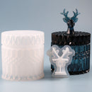 Storage Box Silicone Mold Round Striped Candle Jar Box Design DIY Aroma Plaster Epoxy Concrete Cement Clay Mold Home Decoration