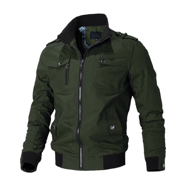 Bomberjacke Männer Mode Lässig Windjacke Mantel Männer 2021 Frühling Herbst Neue Heiße Outwear Stehen Dünne Militärjacke Herren