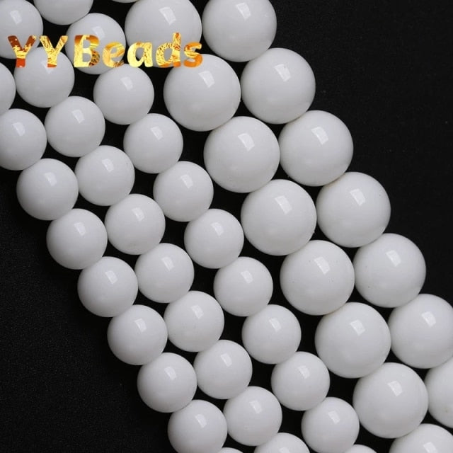 Wholesale Natural Stone White Black Agates Dull Polish Matte Onyx Beads Round Beads for Jewelry Making DIY Bracelets 4-12mm 15&quot;