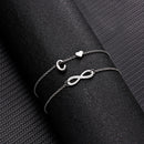 Summer New A-Z Letter Initial Anklets For Women Silver Color Heart Anklet Bracelet Leg Chain Fashion Beach Party Foot Jewelry