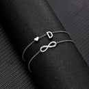 Summer New A-Z Letter Initial Anklets For Women Silver Color Heart Anklet Bracelet Leg Chain Fashion Beach Party Foot Jewelry