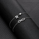 Summer New A-Z Letter Initial Anklets For Women Silver Color Heart Anklet Bracelet Leg Chain Fashion Beach Party Foot Jewelry
