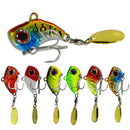 New Arrival 1PCS 9g/13g/16g/22g Metal VIB Fishing Lure Spinner Sinking Rotating Spoon Pin Crankbait Sequins Baits Fishing Tackle