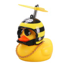 Car Cute Little Yellow Duck With Helmet Propeller Wind-breaking Wave-breaking Duck Auto Internal Decoration Car Ornaments Decor